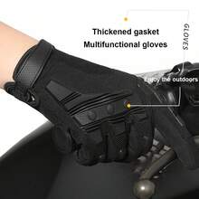 1 par de luvas masculinas de ciclismo ao ar livre com tela sensível ao toque, luvas de fitness antiderrapantes adequadas para esportes ao ar livre, caminhadas, treinamento de força, luvas respiráveis multifuncionais, disponíveis em várias cores e tamanhos - Multicolorido - Ver 2