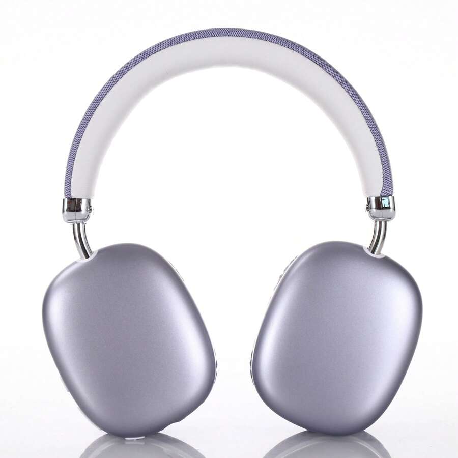 Wireless Headphones, Adjustable & Comfortable Headphones,Bluetooth 5.3 Headband - 淡紫色 - 查看 1
