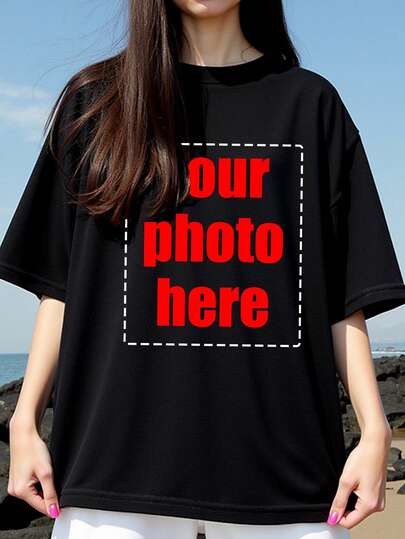 ซื้อเสื้อยืดผู้หญิงไซส์พิเศษที่กำหนดเอง, ตกแต่งแบบฮาโลวีน, อัปโหลดรูปภาพ/PNG/รูปกลุ่มของคุณ, เสื้อยืดผู้หญิงไซส์พิเศษรูปทรงหลวม คอกลม, เสื้อยืดกราฟิกที่กำหนดเอง, เสื้อผู้หญิงสีดำ, ของขวัญวันฮาโลวีน, ของขวัญวันวาเลนไทน์, ของขวัญวันเกิด, ของขวัญให้เพื่อนสนิท, เสื้อผู้หญิงฤดูร้อน, เพื่อนสนิทที่กำหนดเอง, เสื้อผู้หญิงไซส์พิเศษสีดำเรียบ