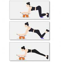 1pc Unisex Abdominal Wheel (With Mat), Self-Rebound Ab Roller With Elbow Pad, For Core Strength Training, Fat Burning, Abdominal Slimming, Fitness