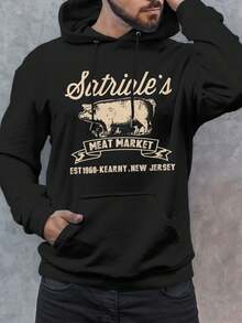 Men's Hoodie Satriale S Sopranos Funny Deli Badabing Funny TV Hoodies For Men Long Sleeve Comfy Casual Pullover Sweatshirts Men Hoodies Fashion Novelty Hoodies Hooded Pullover Sweatshirts With Pockets Sweatshirt For Men Gifts For Men - Black - View 1