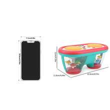 1 件儿童益智发光音乐鼓，婴儿旋转木马手鼓电子钢琴启蒙音乐玩具，室内亲子互动，生日/圣诞礼物（颜色随机）