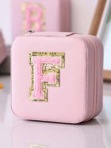 1 Stück Schmuckkasten (A-Z Buchstaben) Schmuckkasten, Aufbewahrungsbox, Schmuckablage, Ohrring Halskette Aufbewahrungsregal, Aufbewahrungsschale, tragbarer Reise-Schmuckkasten, saisonale Aufbewahrung für Herbst/Winter, Ring Ohrring Halskette Aufbewahrungsbox, Präsentationsständer - Geeignet als Geschenkbox für Mädchen und Damen, Halloween Geschenkbox, Weihnachtsgeschenkbox