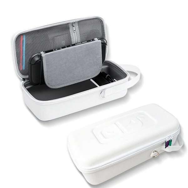 GAMINJA GAMINJA Für Switch 2 Konsole Zubehör Aufbewahrungstasche, PU-Material, Innentaschen + Kartenschlitze, Reise-Aufbewahrung Outdoor wasserdichter Schutzbehälter, integriert 12 Spielkarten, tragbare Spielekonsole Tragetasche