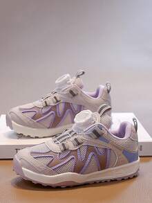 1 双网眼透气男女儿童校园风格运动鞋，时尚百搭防滑舒适透气衬里，适合返校户外多功能运动鞋