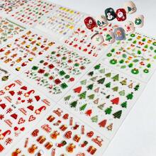 1000+ Modelli 30 Fogli Adesivi 3D per Decorazioni Natalizie per Unghie, Kalolary 3D Adesivi per Unghie Autoadesivi Babbo Natale Fiocco di Neve Pupazzo di Neve Campana di Natale Albero Renna per Decorazioni Natalizie per Unghie (30 Fogli)