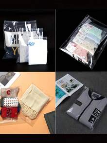 1000pcs/100pcs/200pcs Self-Adhesive Resealable OPP Bags, Transparent Resealable Plastic Bags, Bulk Sealed Plastic Bags For Packaging Small Gifts, Party Favors And Toys - Clear - View 6