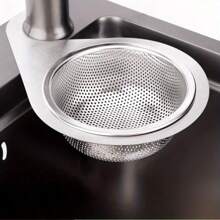 1 buc. Coș de filtrare pentru chiuvetă din oțel inoxidabil - Design detașabil cu gât de lebădă și raft de scurgere suspendat, fără contact cu alimentele, curățare și depozitare eficiente pentru chiuveta de bucătărie, durabil și elegant modern