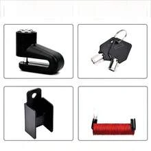 AiScrofa Candado de cable con cerradura para disco de motocicleta, candado de disco antirrobo de PVC para motocicleta y bicicleta, recordatorio de cable de advertencia en espiral de color rojo - Multicolor - Ver 13