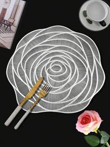 1/4/6 件玫瑰图案餐垫，适合情人节、婚礼、约会、节日、圣诞节、感恩节