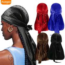 Awegeo 4 chiếc băng đô nhung màu trơn - Phụ kiện đội đầu kiểu cướp biển unisex, thích hợp cho các hoạt động thể thao ngoài trời, mũ cướp biển, trang phục cướp biển. - 4 CÁI - Xem 17