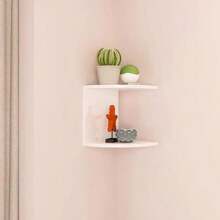1 pièce Étagère d'angle murale, sans perçage requis, étagère de rangement pour chambre à coucher, salon, coin