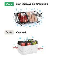 4-Pack Freezer Baskets  Freezer Baskets For Chest Freezers For Chest Freezer Chest Freezer Baskets Organize And Store Food With Handles Improved Air Circulation For Freshness Black - Black - View 3