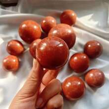 Bola de cristal natural de 5-6 cm, esfera mineral para decoración de oficina y hogar, regalo coleccionable para fiestas, adecuada para meditación y equilibrio energético