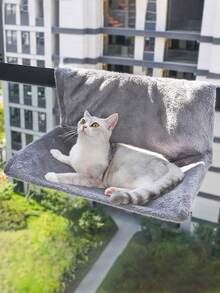 1 件悬挂式猫吊床，柔软可洗猫窝，适合体重不超过 26.5 磅的猫，适用于楼梯、窗户和多种场景 - 彩色 - 查看 3