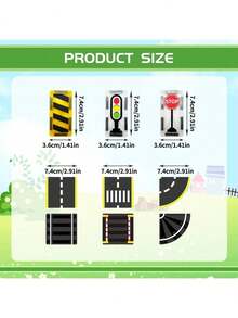 16/26pcs Magnetic Tile Tracks Building Blocks Puzzle Toys, Double-Sided Road And Track Patterns, Transportation Theme Road Planning Architect, Durable ABS Structure, With Racing Track And City Road Expansion, Suitable For Boys And Girls Holiday Birthday Gifts