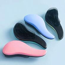 1 pieza Peine antiestático para cabello húmedo y seco de mujer, diseño de gota de agua, alisa el cabello, peine suave y sin nudos para el hogar, peine de masaje con cojín de aire, estilismo y masaje en uno, portátil y compacto, peine antiestático desenredante y suavizante con cojín de aire