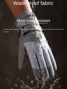 CarrKen Men's Winter Ski Gloves, Cold-Proof & Warm, Touchscreen Compatible, Adjustable Wrist Strap, Suitable For Skiing, Snowboarding And Motorcycle Riding, Winter Fashion Accessory, Durable, Ideal For Outdoor Sports