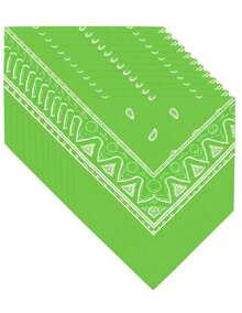 Don Calcetin 12 Paliacates Pañuelo Pashmina Bufanda Algodón Alta Calidad - Verde Lima - Ver 2