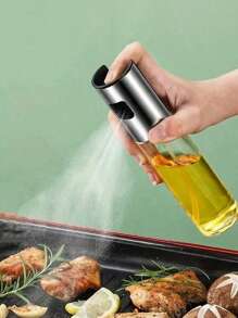 1 injector de combustibil din oțel inoxidabil, din sticlă transparentă, design modern și simplu pentru bucătărie și gătit. Injectorul de combustibil este folosit pentru ulei de grătar, salată și copt.