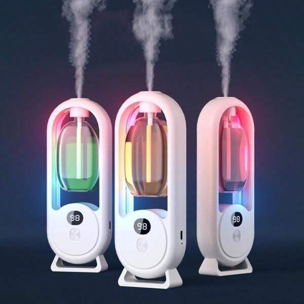 1 Stück wiederaufladbarer elektrischer Duftölverteiler mit Atmosphärenbeleuchtung, 300mAh 3W, Raumduft für Wohnzimmer, Schlafzimmer, Büro