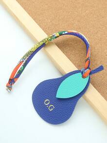 1 pieza Llavero personalizado con iniciales y forma de fruta con cuerda de satén colorida, monograma dorado personalizado de cereza como accesorio para bolsas, llavero personalizado y lindo en forma de manzana, melocotón, limón, mango, pera como accesorios para bolsos, regalo para mujer para boda o San Valentín - Multicolor - Ver 31
