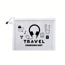 Leinwand Ladegerät Aufbewahrungstasche - Geringer Allergengehalt, nicht wasserdichte Elektronik Zubehör Tasche - Unisex Reise Kabel und USB Organizer Tasche Ladegerät Tasche Ladegerät Tasche für Frauen für Männer Elektronik Organizer Reiseaccessoires