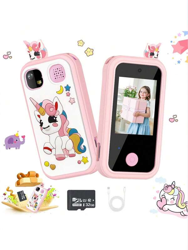 Kids Smart Phone For Girls, Unicorns Gifts For Girls Toys 3-12 Years Old Phone Touchscreen Learning Toy,Festival Birthday Gifts For 3 4 5 6 7 8 9 10 11 12 Year Old Girls Boys