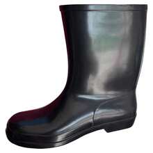 Bota Plástico Impermeable Lluvia Llanera Antiderrapante, Cómoda y Segura para Lluvia o Actividades al Aire Libre Protege tus pies. Ideal Días de Lluvia, Trabajos en el Campo, Jardinería, Pesca o Cualquier Actividad al Aire Libre.  Cowboy  Básico    Vacaciones - Negro - Ver 1