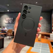 奢华磁吸手机壳，兼容三星 Galaxy A56、A36、A26、A16、A06、S25 Ultra、S24 Ultra、S23 Ultra，柔软 TPU 材质，圣诞礼物 - 黑色 - 查看 9