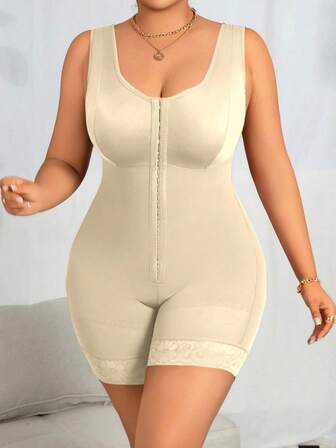 1 pieza Mono moldeador para mujer, control de abdomen ajustado, levantamiento de glúteos, cremallera en la entrepierna