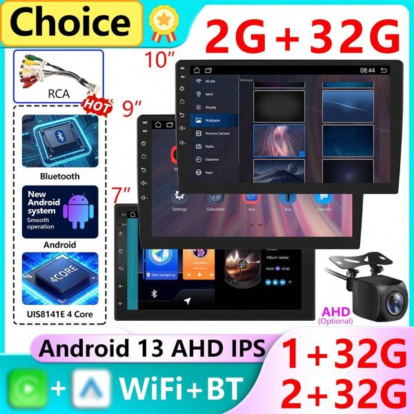 BOSSCAR 7 Inch 9 Inch 10 Inch Android 13 2G 32G Multimedia Car Radio Carplay Car Player GPS Navigation