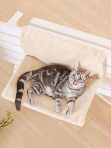 1 件悬挂式猫吊床，柔软可洗猫窝，适合体重不超过 26.5 磅的猫，适用于楼梯、窗户和多种场景 - 彩色 - 查看 6