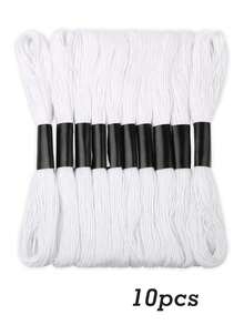 1 Set Of 10pcs Embroidery Floss, 8m/Pc Cross Stitch Thread, Handmade Embroidery Yarn Suitable For Various DIY Embroidery Sewing Projects