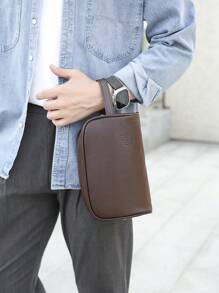 حقيبة كلاتش للرجال - محفظة سعة كبيرة لهاتف - حقيبة رجالية محمولة متعددة الاستخدامات