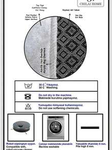 Thảm bếp có thể giặt được với lớp lót chống trượt | Mềm mại, bền bỉ và có thể giặt máy | Có các kích thước: 80x150, 80x200, 100x160, 100x200, 120x180, 140x190 cm – Sản xuất tại Thổ Nhĩ Kỳ - Màu vàng - Xem 2
