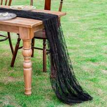1 pieza Mantel de encaje de estilo vintage americano country, unicolor, adecuado para bodas, fiestas, estilo nórdico - Multicolor - Ver 18