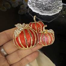 1 szt. Modna broszka z dynią na Halloween dla kobiet, elegancka, świąteczna dekoracja na imprezę, broszka, biżuteria, akcesoria kostiumowe, zawieszki do torebek, akcesoria biurowe