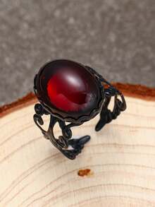 1PC Gothic Vampire Red Colour Crystal Rings For Woman Girls Mystery Witch Jewelry Halloween Gift Accessories - ring - View 2