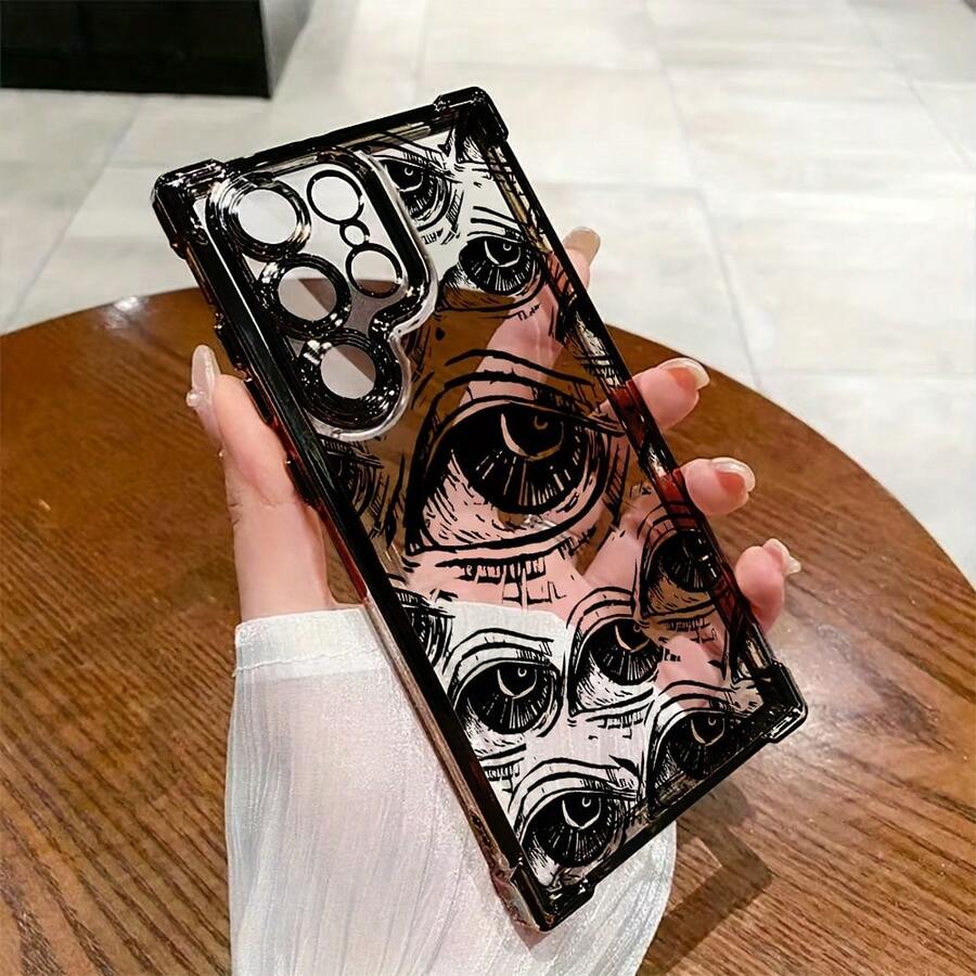 Black Eye Art Phone Case For Samsung S25 S24 S23 S22 S21 FE Ultra Plus 4G 5G Shockproof Transparent Soft Back Cover - 混合色 - 查看 1