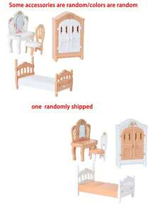 1 件娃娃屋家具及配件套装娃娃屋家具套装迷你娃娃屋家具 1 12 比例卧室客厅浴室家具配件(部分配件随机/颜色随机) - 彩色 - 查看 13