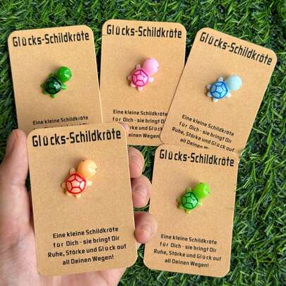 10 Stücke süße Schildkröten Pocket Hug Karten, süße Tierparty Geschenke mit deutschem Text, strapazierfähiges Harz Material, lustiges & einzigartiges Geschenk für Geburtstage, Hochzeiten oder Veranstaltungen, Schildkröten Geschenke, Veranstaltungszubehör, verspieltes Design, hochwertige Verarbeitung
