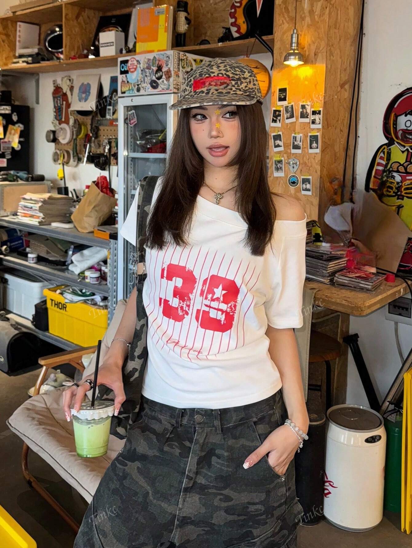 F14 STYLE American Graphic Crop Halter Tank image
