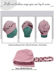 Awegeo Pañuelo elegante para mujer, decoración tejida, ligero y cómodo, pañuelo para la cabeza/forro para viajar, adecuado para la vida diaria, compras y reuniones - Gris - Ver 5