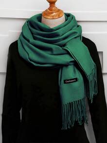 1pc 190*70cm Outdoor Classic Solid Color Windproof Sand Proof Lightweight Shawl Scarf, Suitable For Men And Women For Dress - Khaki - View 12