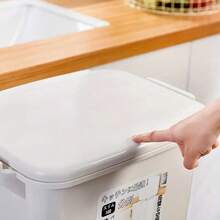 1pc 49L/32L Large Capacity Classified Trash Can, Multi-Tier Trash Can, Table Height Bin, Kitchen Household Rubbish Bin With Lid, Integrated Anti-Odor Dry & Wet Separation Classification Garbage Can, Kitchen Recycling Bin