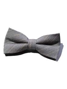 青少年时尚双层纯色金线领结，适合西装、礼服、学生演出、聚会 - 彩色 - 查看 5