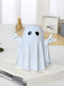 1pc Halloween Solid Ghost Figurine: Cute And Adorable Design, Variety Of Styles, Resin Desktop, Home Decor And Suitable As Photography Prop, Creative Gift For Halloween, Christmas