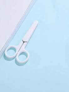 1/3/5/10pcs Portable Mini White Handmade Scissors, Stainless Steel Craft Scissors With Cover, Multifunctional Plastic Handle Paper Cutting Knife, Household Mini Safety Scissors