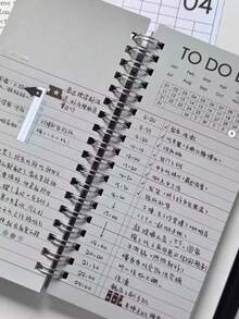 140 Pages A6 Slim Spiral Notebook, Multifunctional Planner, Diary, Weekly/Quarterly Planner, Agenda, Functional Notebook